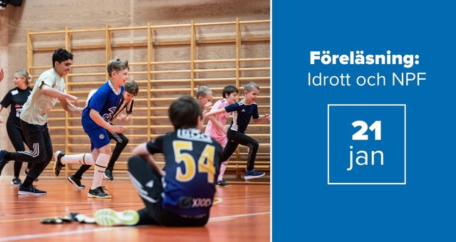 Pojkar springer i gympasal