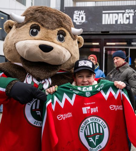 Maskot under Frölundas match