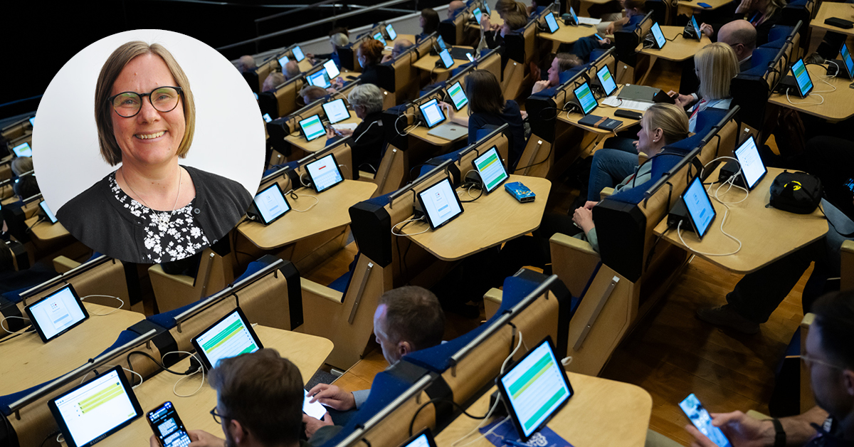 Tf. distriktsidrottschef Karin Carlsson deltog på Riksidrottsmötet.